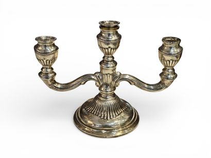 GERMAN WORK 1888
Pair of three-light candelabra...