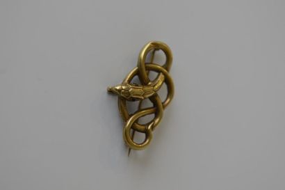 BROCHE en or jaune représentant un serpent
Poids...
