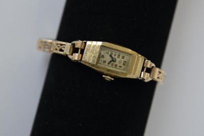 BRACELET montre tour de bras de dame en jaune...