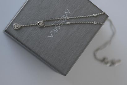 MESSIKA collier cravate My twin en or gris...