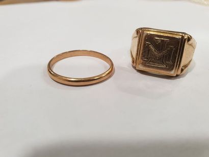 LOT d’or 750° comprenant :
Une alliance en...