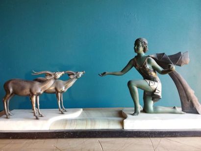 A.LENA
Sculpture en régule représentant une...