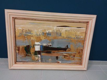 Gaston LARRIEU (1908-1983) 
Etang dans les...