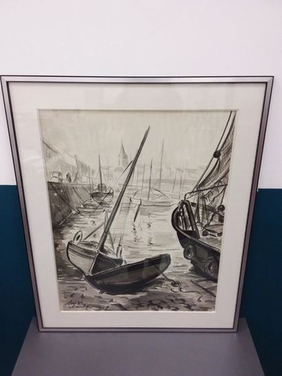 Claude SUIRE (c 1924)
Tartanes aux mouillages...