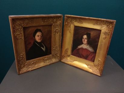 TRAVAIL FRANCAIS DU XIXème 
Portrait d'homme...