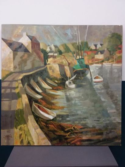Jean ABADIE (1921-2010)
Marée basse à Doelan
Signée...