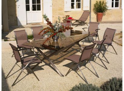 RIVIERA
Table rectangulaire en inox, plateau...