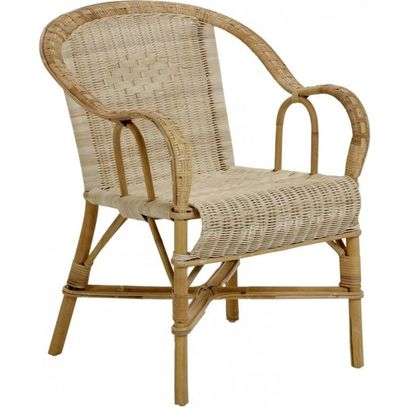 KOK
Deux fauteuils GRAND-PÈRE, en rotin naturel,...
