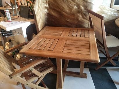 F JARDIN
Table en teck fort épaisseur 4cm,...