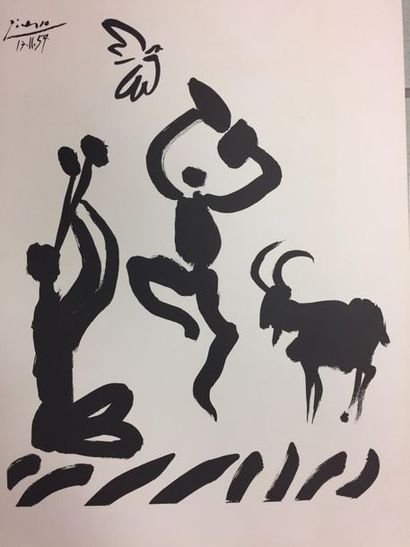 Pablo PICASSO (1881-1973)
d'après : 
Musicien,...