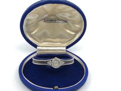 JAEGER Lecoultre montre en or gris 750° lunette...