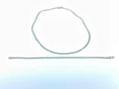 COLLIER en argent 925 et bracelet en argent...