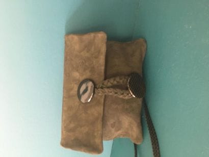 SAC A MAIN en cuir 
Année 70