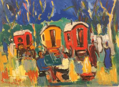 ALAIN DUPERAY
Campement de gitans
Huile sur...