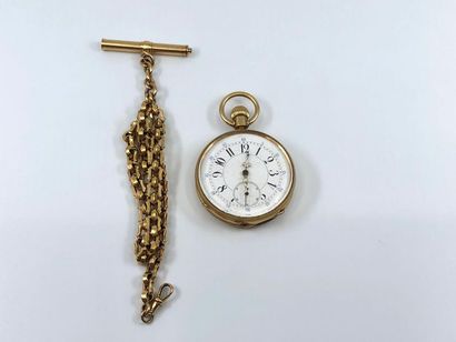 IMPORTANTE montre de gousset en or jaune...