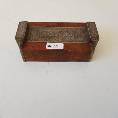 BOITE rectangulaire bois de placage de loupe...
