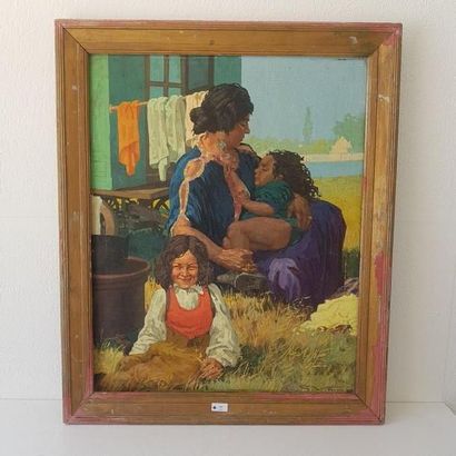 Giulio VITTINI (1888-1968)
La famille 
Huile...