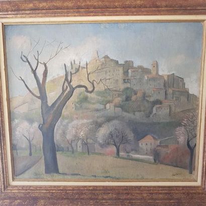Othon COUBINE (1883-1969)
Vue d'un village...