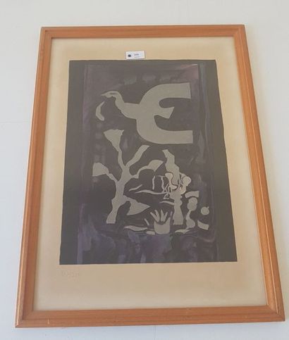 Georges BRAQUE (1882-1963)
Colombe sur fond...
