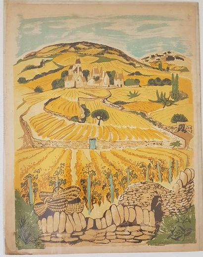 Dany LARTIGUES (1921-2017)
Paysage provençal
Dessin...