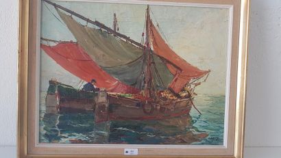 Pierre ARATA (XIX-XX)
Barque de pêcheur
Huile...