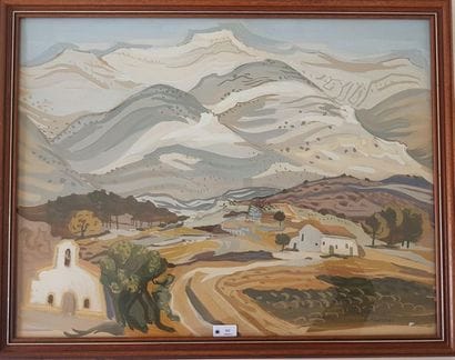 G. PALIMIERI
Paysage provencal 
Gouache sur...