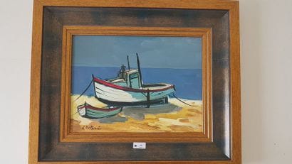 PASTORE (XX)
Barques
Huile sur carton encadrée,...