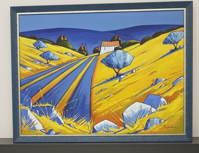 TONI FONTANA (Xxème siècle)
Paysage aux lavandes
Huile...