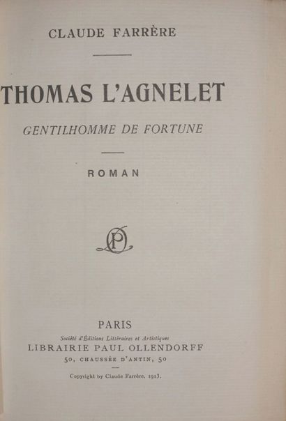 FARRÈRE Claude. Thomas l'Agnelet, gentleman...