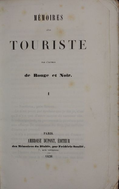 [STENDHAL]. Memoirs of a tourist, by the...