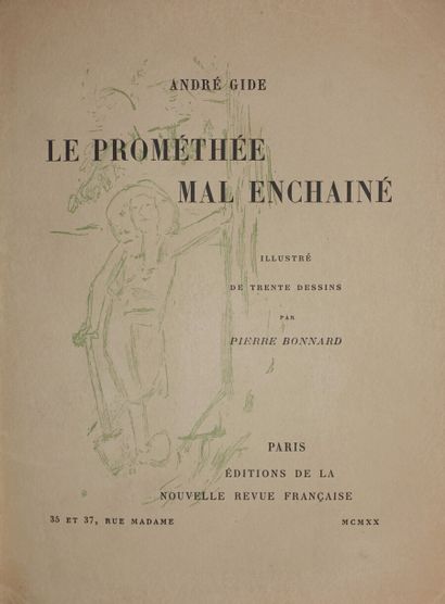 GIDE André. Le Prométhée mal enchaîné. Paris,...