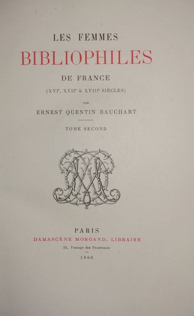 QUENTIN-BAUCHART Ernest. Women bibliophiles...