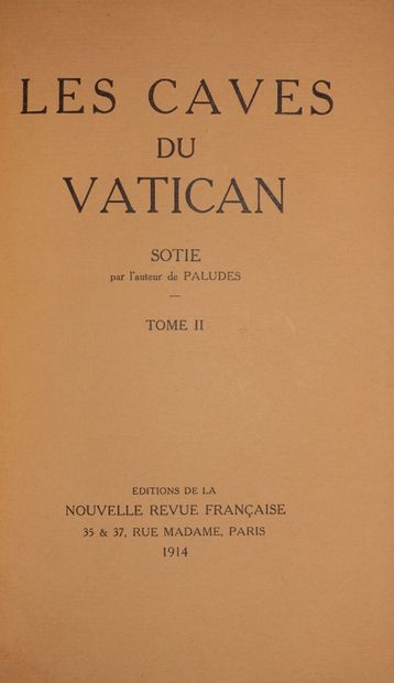 [GIDE André]. Les Caves du Vatican. Sotie,...