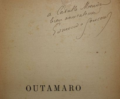 GONCOURT Edmond de. Outamaro. The painter...