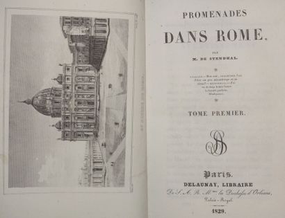 STENDHAL. Promenades dans Rome. Paris, Delaunay,...