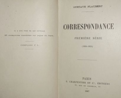 FLAUBERT Gustave. Correspondence. 1830-1880....