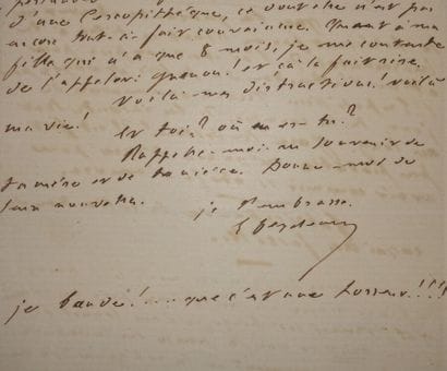 FEYDEAU Ernest. Autograph letter signed to...