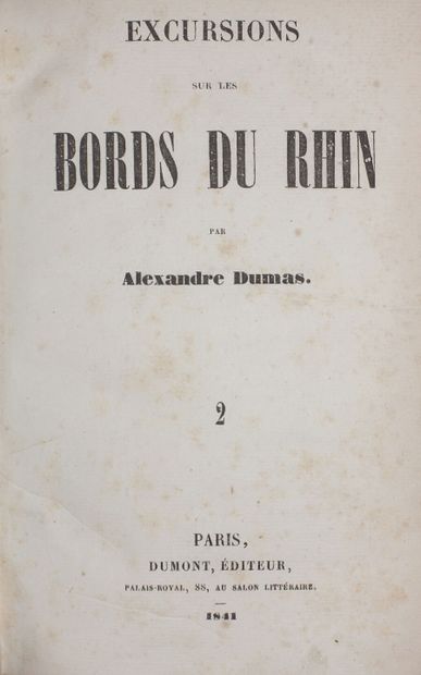 DUMAS Alexandre. Excursions on the banks...