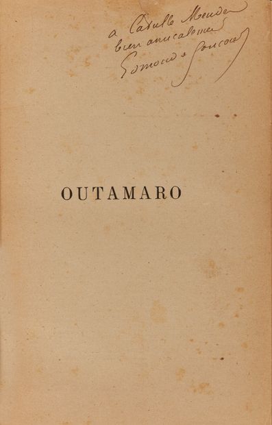 GONCOURT Edmond de. Outamaro. The painter...