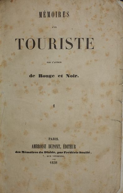 [STENDHAL]. Memoirs of a tourist, by the...