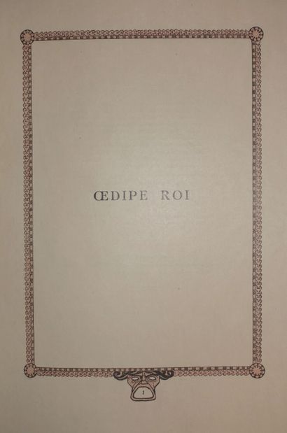 SOPHOCLE. Oedipus King. Literal translation...