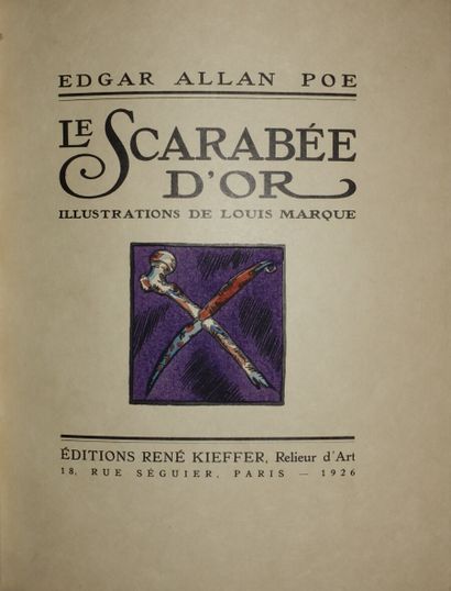 POE Edgar. Le Scarabée d'or. Paris, René...