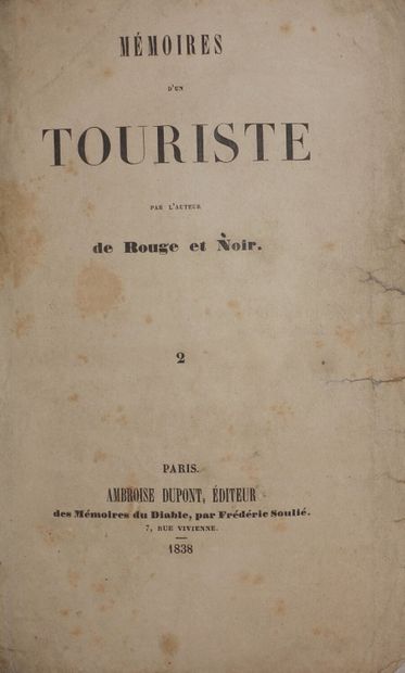 [STENDHAL]. Memoirs of a tourist, by the...
