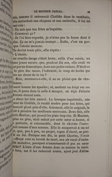 ZOLA Émile. Le Docteur Pascal. Paris, G....