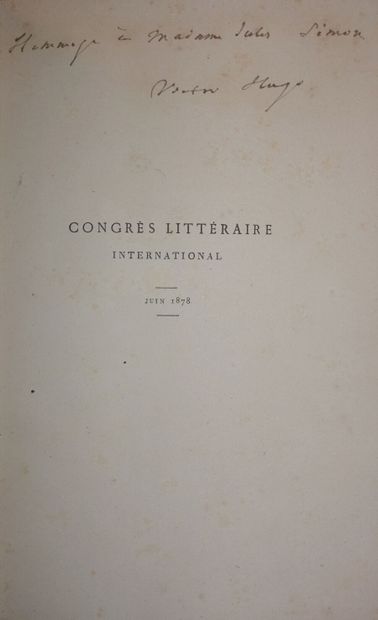 HUGO Victor]. Opening speech of the International...