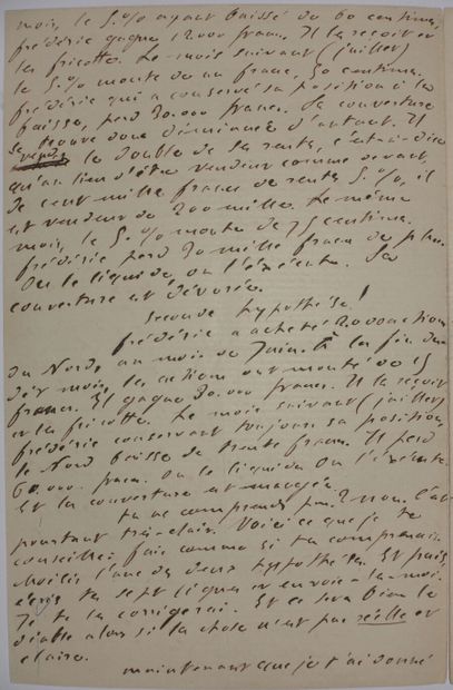 FEYDEAU Ernest. Autograph letter signed to...