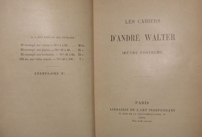 GIDE André]. The Notebooks of André Walter....
