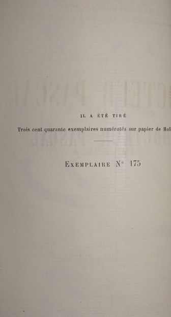 ZOLA Émile. Le Docteur Pascal. Paris, G....