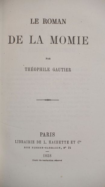 GAUTIER Theophile. Le roman de la Momie....