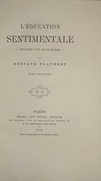 FLAUBERT Gustave. Sentimental Education....